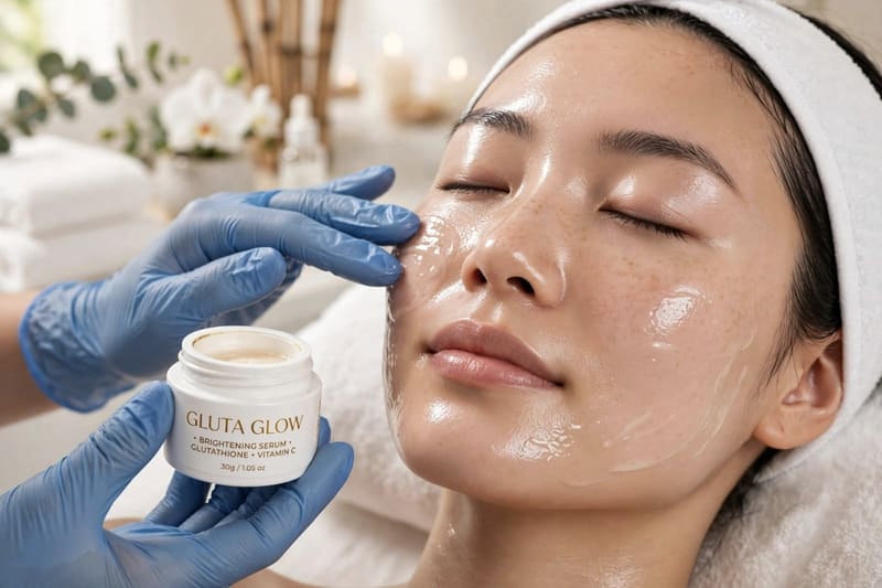 A brightening serum with glutathione and vitamin C